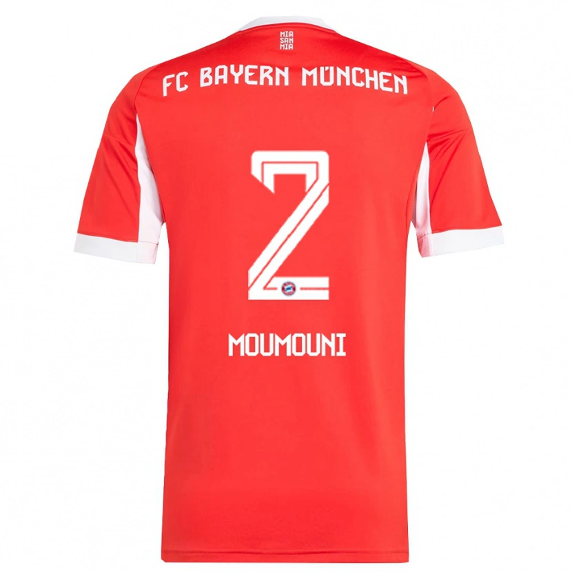 Danxen Mujer Camiseta Rayan Moumouni #2 Rojo Blanco 1ª Equipación 2025/26 La Camisa