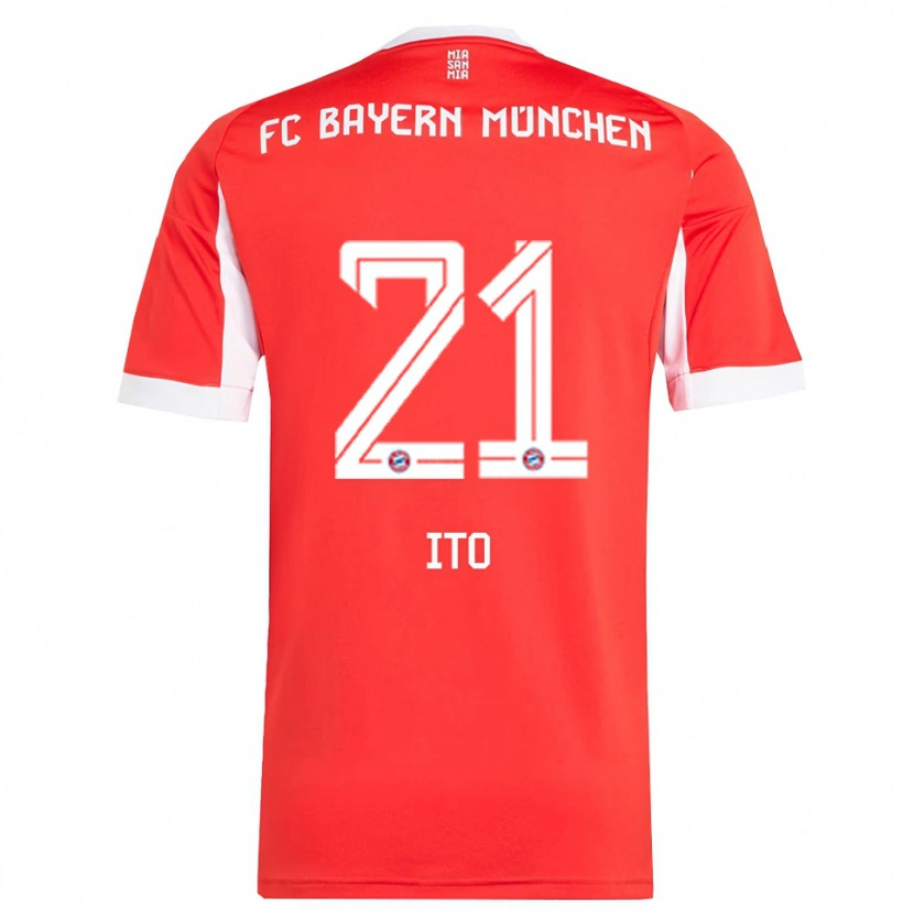 Danxen Mujer Camiseta Hiroki Ito #21 Rojo Blanco 1ª Equipación 2025/26 La Camisa