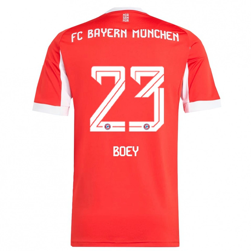Danxen Mujer Camiseta Sacha Boey #23 Rojo Blanco 1ª Equipación 2025/26 La Camisa