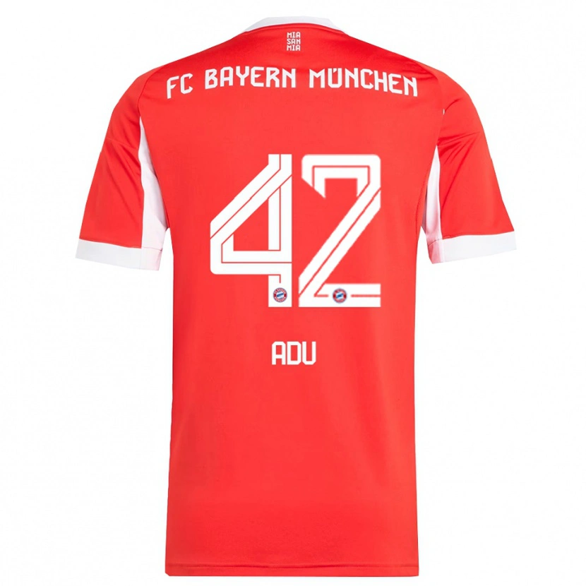 Danxen Mujer Camiseta Gibson Adu #42 Rojo Blanco 1ª Equipación 2025/26 La Camisa