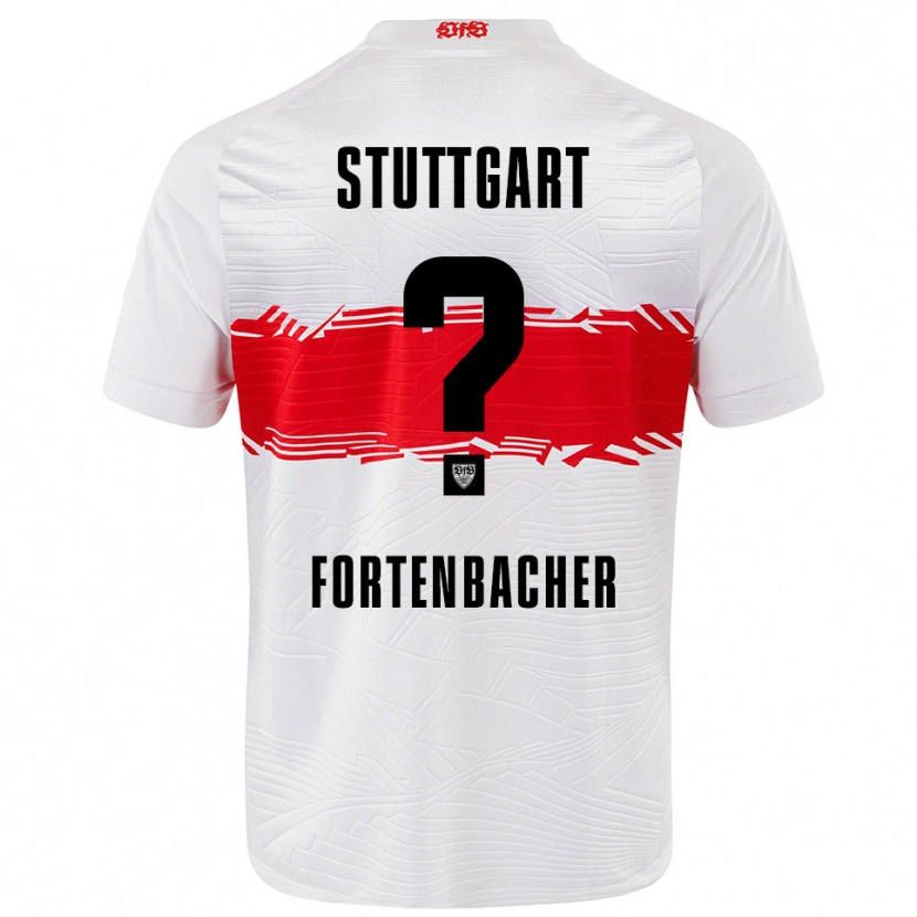 Danxen Mujer Camiseta Jannik Fortenbacher #0 Blanco Rojo 1ª Equipación 2025/26 La Camisa