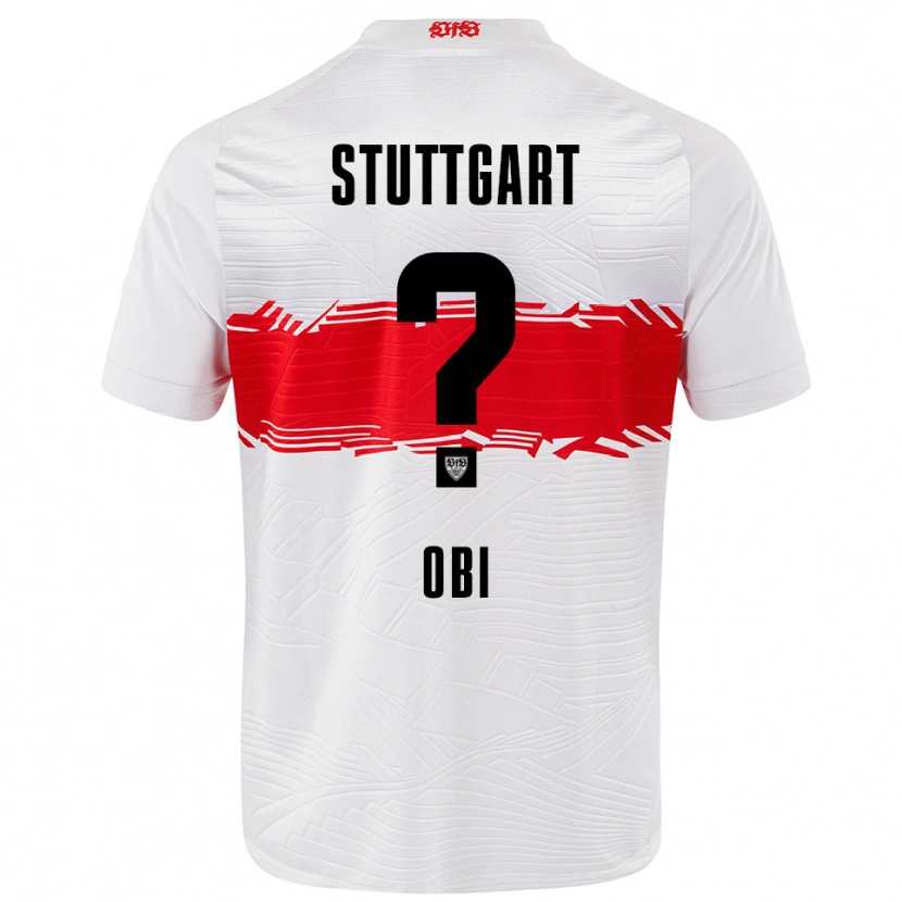Danxen Mujer Camiseta Collin Obi #0 Blanco Rojo 1ª Equipación 2025/26 La Camisa