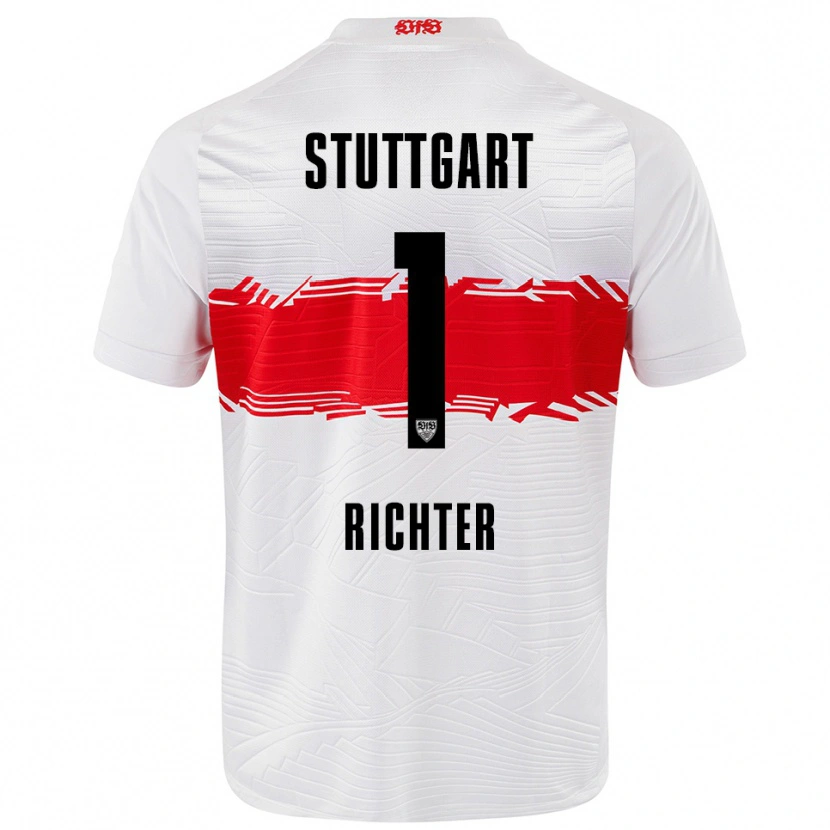 Danxen Mujer Camiseta Nils Richter #1 Blanco Rojo 1ª Equipación 2025/26 La Camisa