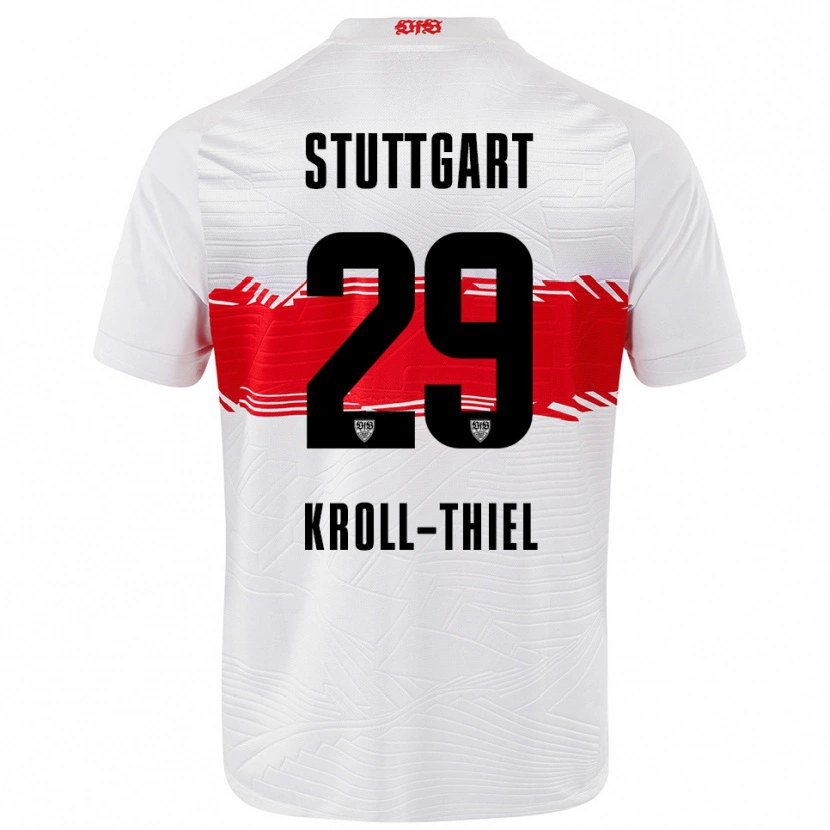 Danxen Mujer Camiseta Colin Kroll-Thiel #29 Blanco Rojo 1ª Equipación 2025/26 La Camisa