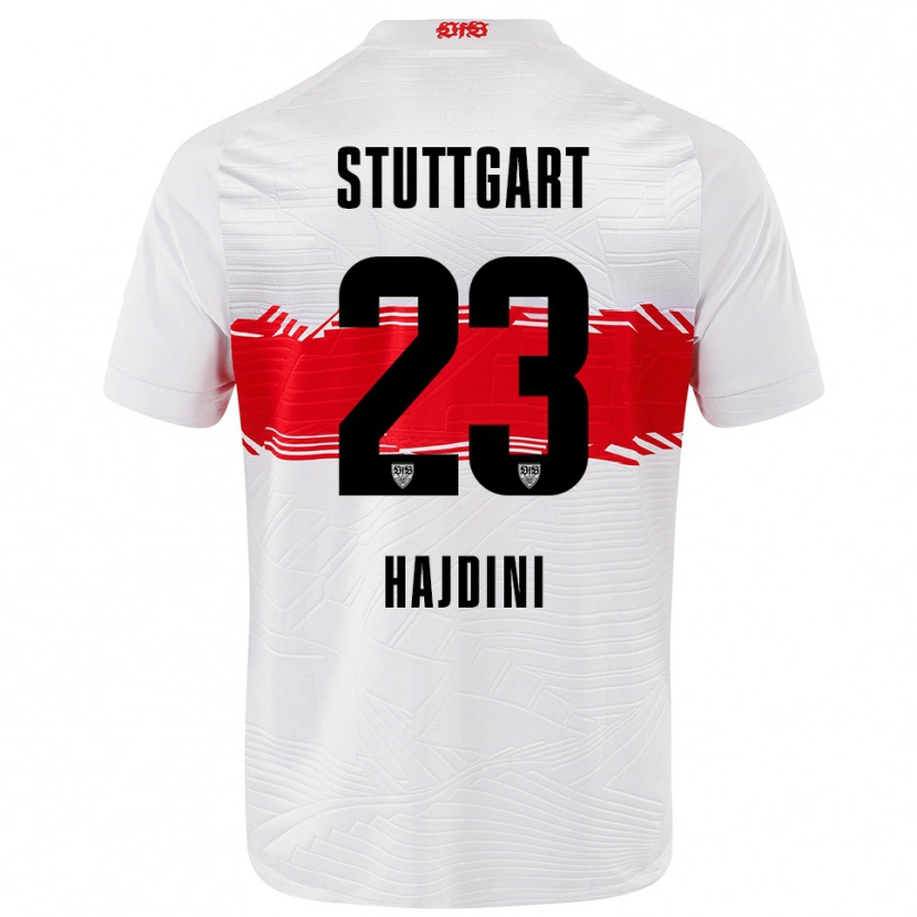 Danxen Mujer Camiseta Deli Hajdini #23 Blanco Rojo 1ª Equipación 2025/26 La Camisa