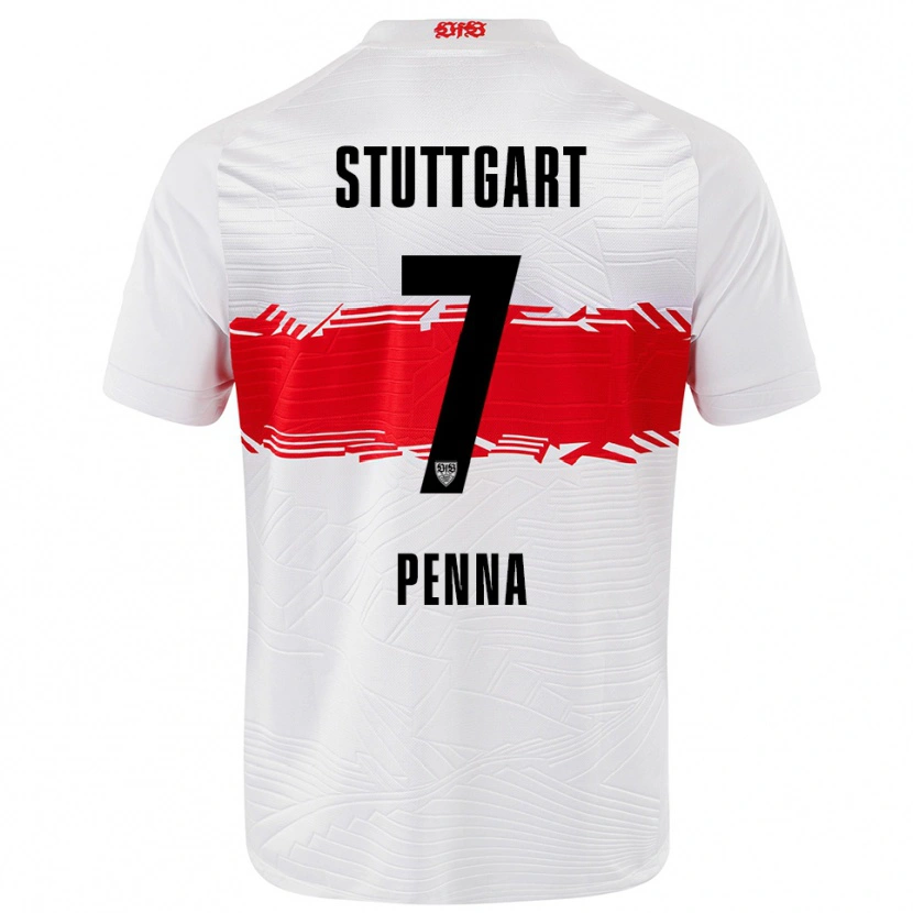 Danxen Mujer Camiseta Lauri Penna #7 Blanco Rojo 1ª Equipación 2025/26 La Camisa