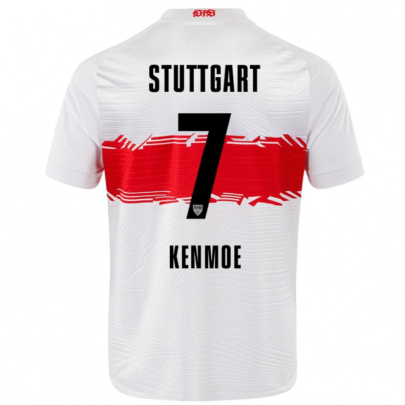 Danxen Mujer Camiseta Brayann Kenmoe #7 Blanco Rojo 1ª Equipación 2025/26 La Camisa