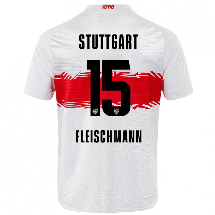Danxen Mujer Camiseta Svea Fleischmann #15 Blanco Rojo 1ª Equipación 2025/26 La Camisa