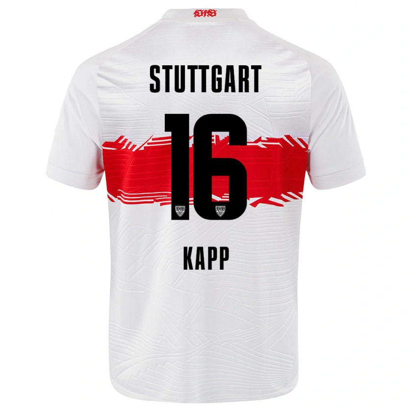 Danxen Mujer Camiseta Patrick Kapp #16 Blanco Rojo 1ª Equipación 2025/26 La Camisa