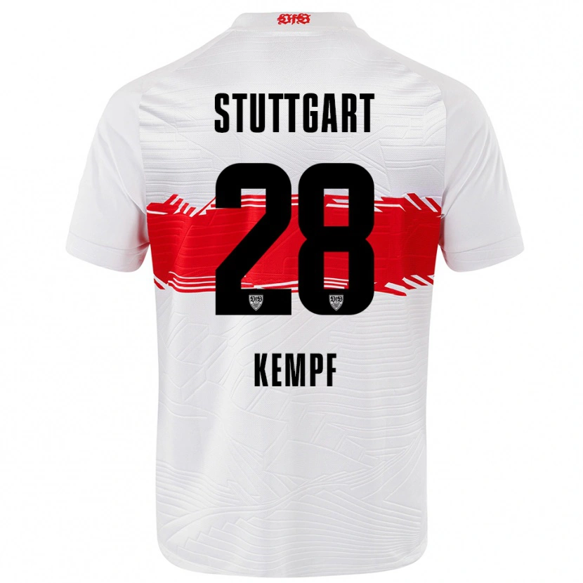 Danxen Mujer Camiseta Karl Kempf #28 Blanco Rojo 1ª Equipación 2025/26 La Camisa