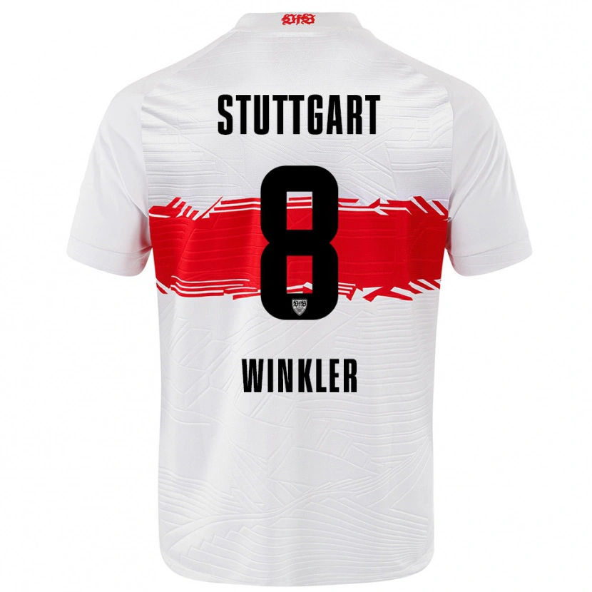 Danxen Mujer Camiseta Nathan Winkler #8 Blanco Rojo 1ª Equipación 2025/26 La Camisa
