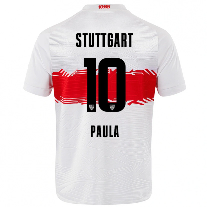 Danxen Mujer Camiseta Raul Paula #10 Blanco Rojo 1ª Equipación 2025/26 La Camisa