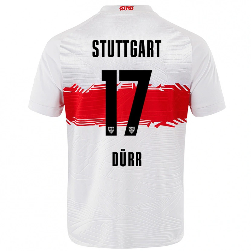 Danxen Mujer Camiseta Muriel Dürr #17 Blanco Rojo 1ª Equipación 2025/26 La Camisa