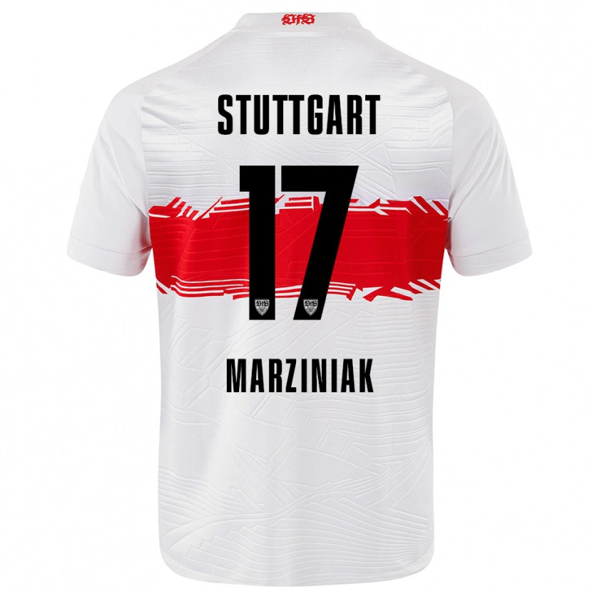 Danxen Mujer Camiseta Chiara Marziniak #17 Blanco Rojo 1ª Equipación 2025/26 La Camisa