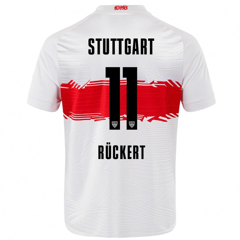Danxen Mujer Camiseta Rosa Rückert #11 Blanco Rojo 1ª Equipación 2025/26 La Camisa