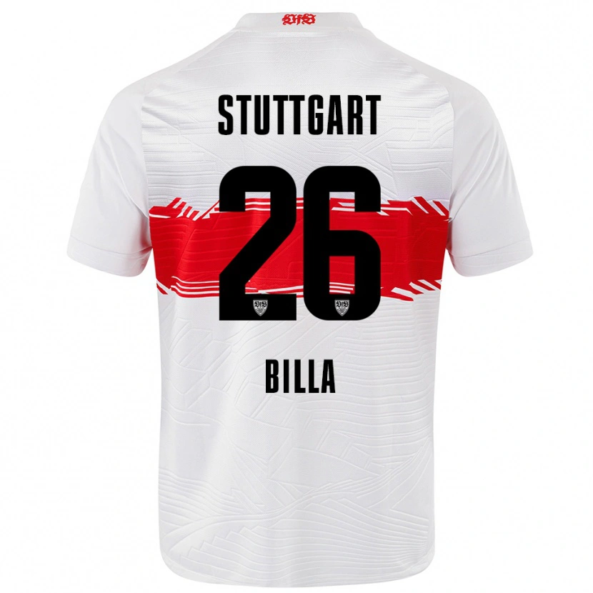 Danxen Mujer Camiseta Nicole Billa #26 Blanco Rojo 1ª Equipación 2025/26 La Camisa