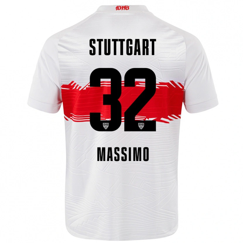 Danxen Mujer Camiseta Roberto Massimo #32 Blanco Rojo 1ª Equipación 2025/26 La Camisa