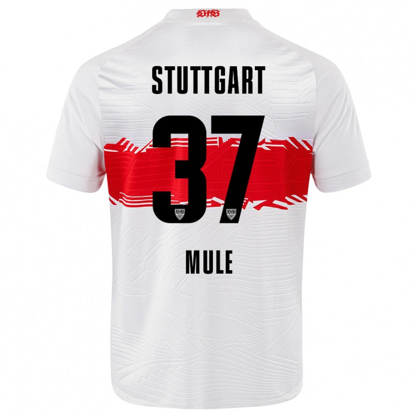 Danxen Mujer Camiseta Salvatore Mule #37 Blanco Rojo 1ª Equipación 2025/26 La Camisa
