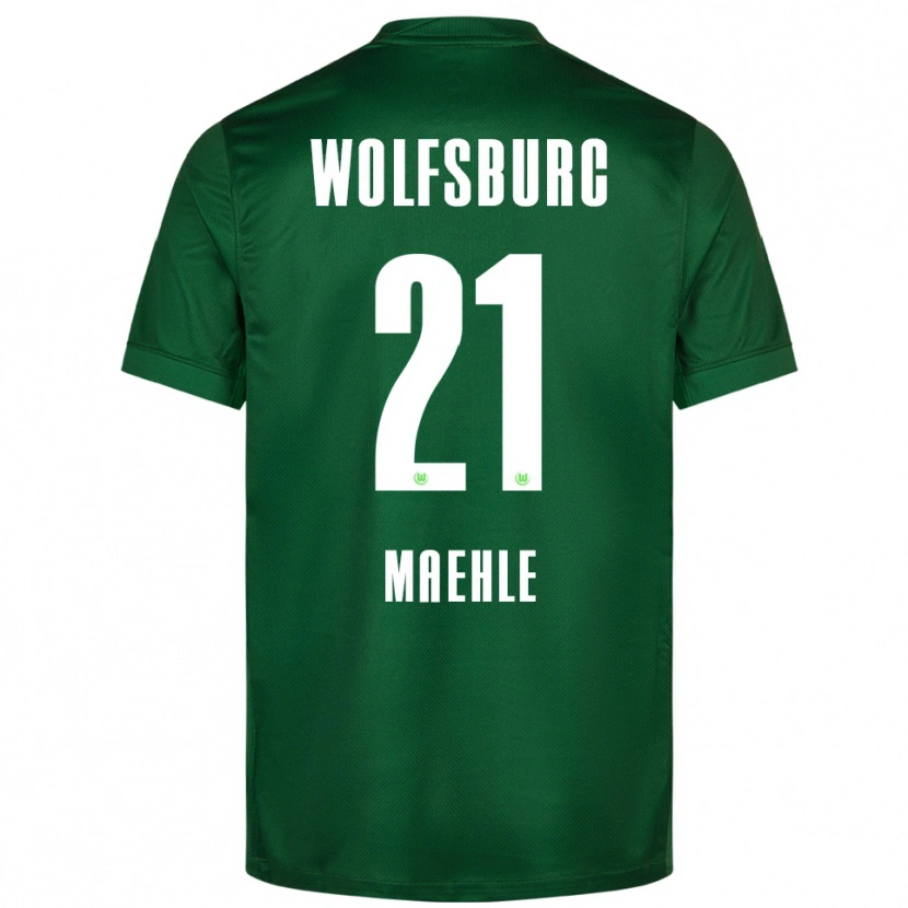 Danxen Mujer Camiseta Joakim Maehle #21 Verde Blanco 1ª Equipación 2025/26 La Camisa