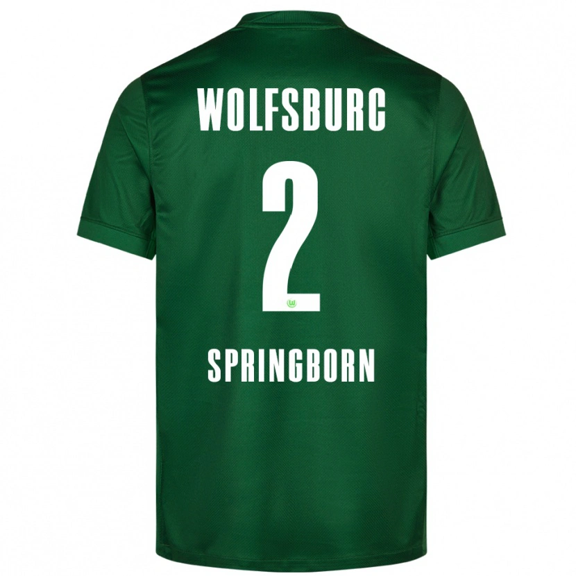 Danxen Mujer Camiseta Noah Springborn #2 Verde Blanco 1ª Equipación 2025/26 La Camisa