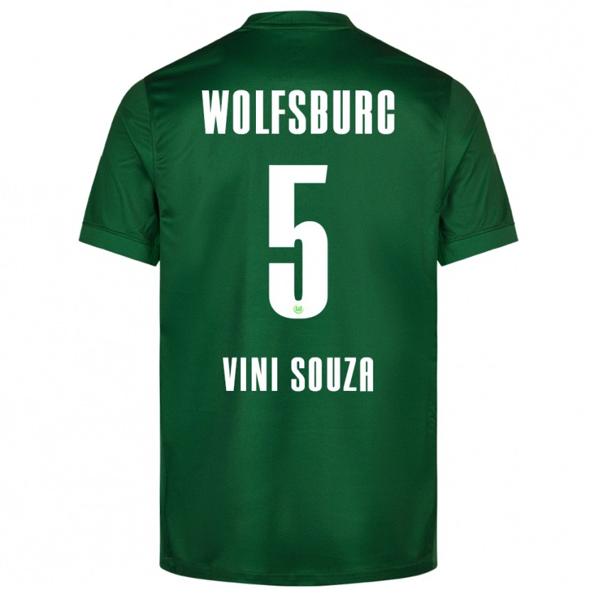 Danxen Mujer Camiseta Vini Souza #5 Verde Blanco 1ª Equipación 2025/26 La Camisa