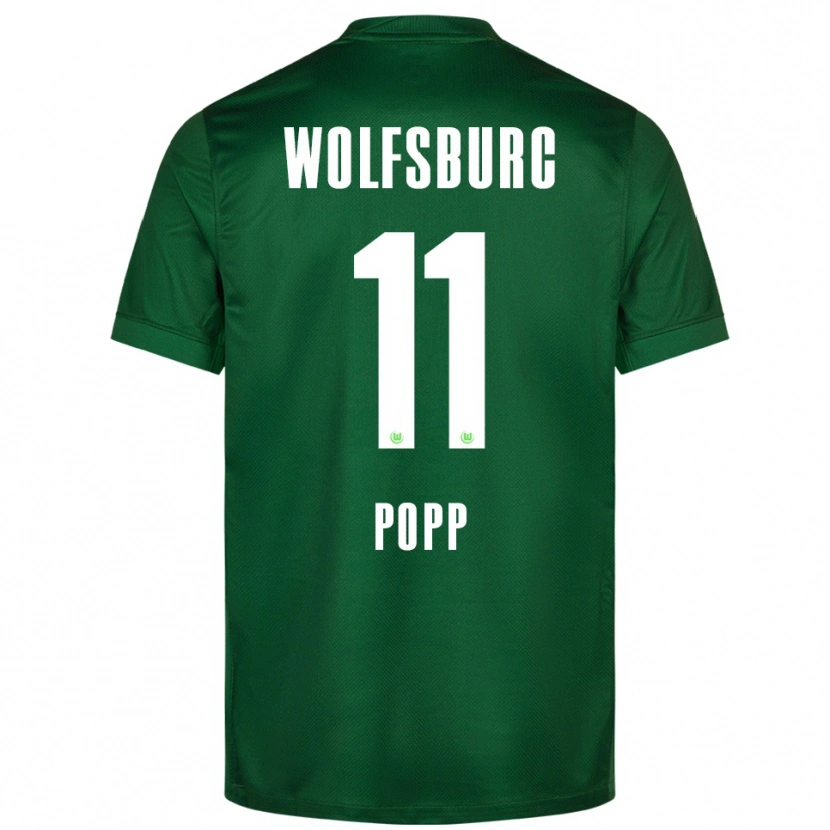 Danxen Mujer Camiseta Alexandra Popp #11 Verde Blanco 1ª Equipación 2025/26 La Camisa