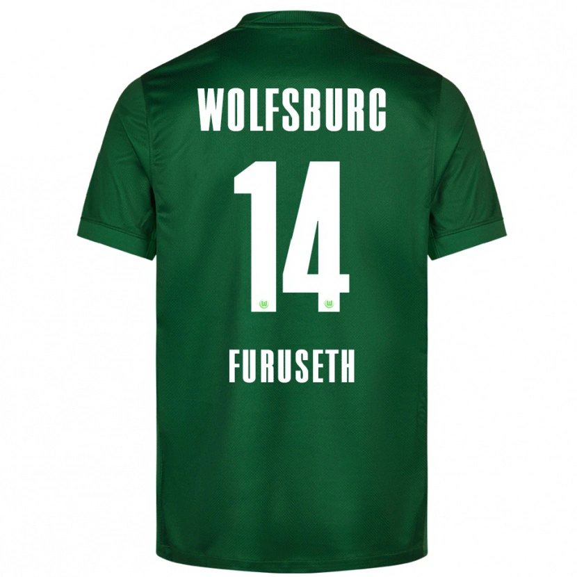 Danxen Mujer Camiseta Truls Furuseth #14 Verde Blanco 1ª Equipación 2025/26 La Camisa