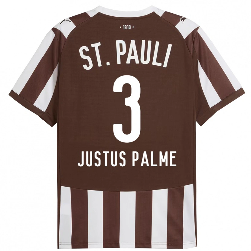 Danxen Mujer Camiseta Johannes Justus Palme #3 Café Blanco 1ª Equipación 2025/26 La Camisa