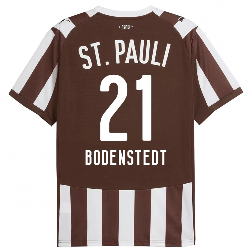 Danxen Mujer Camiseta Paula Bodenstedt #21 Café Blanco 1ª Equipación 2025/26 La Camisa