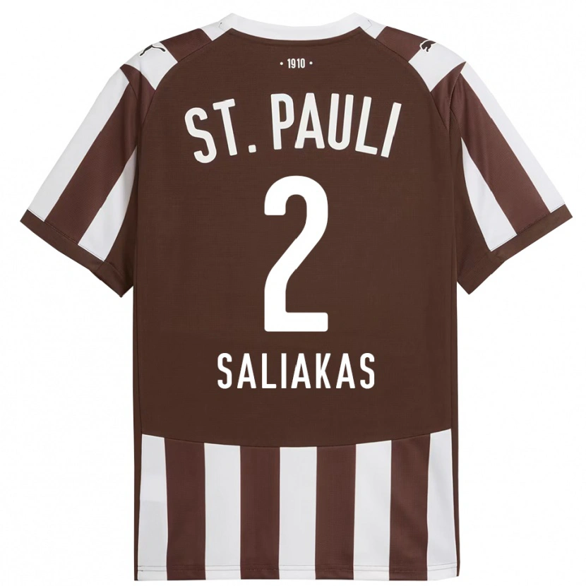 Danxen Mujer Camiseta Manolis Saliakas #2 Café Blanco 1ª Equipación 2025/26 La Camisa