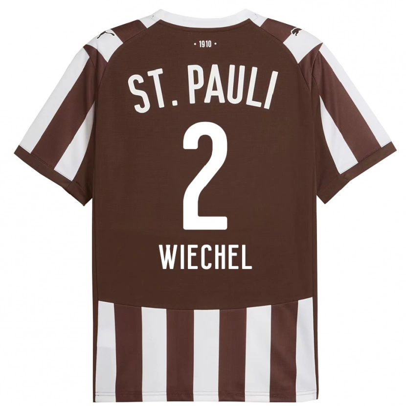 Danxen Mujer Camiseta Jan Wiechel #2 Café Blanco 1ª Equipación 2025/26 La Camisa