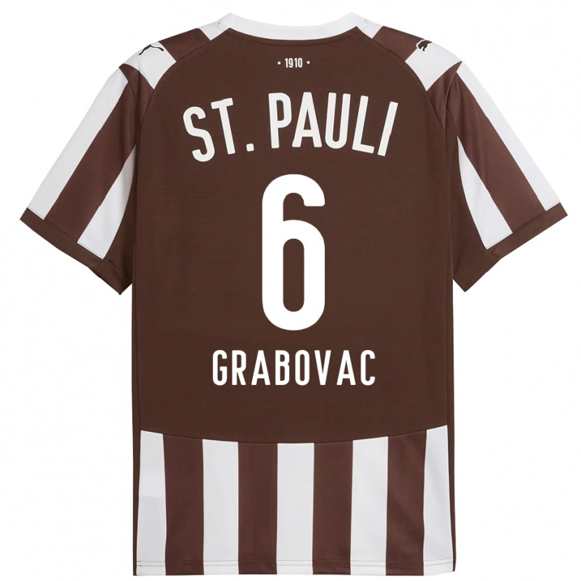 Danxen Mujer Camiseta Danijel Grabovac #6 Café Blanco 1ª Equipación 2025/26 La Camisa