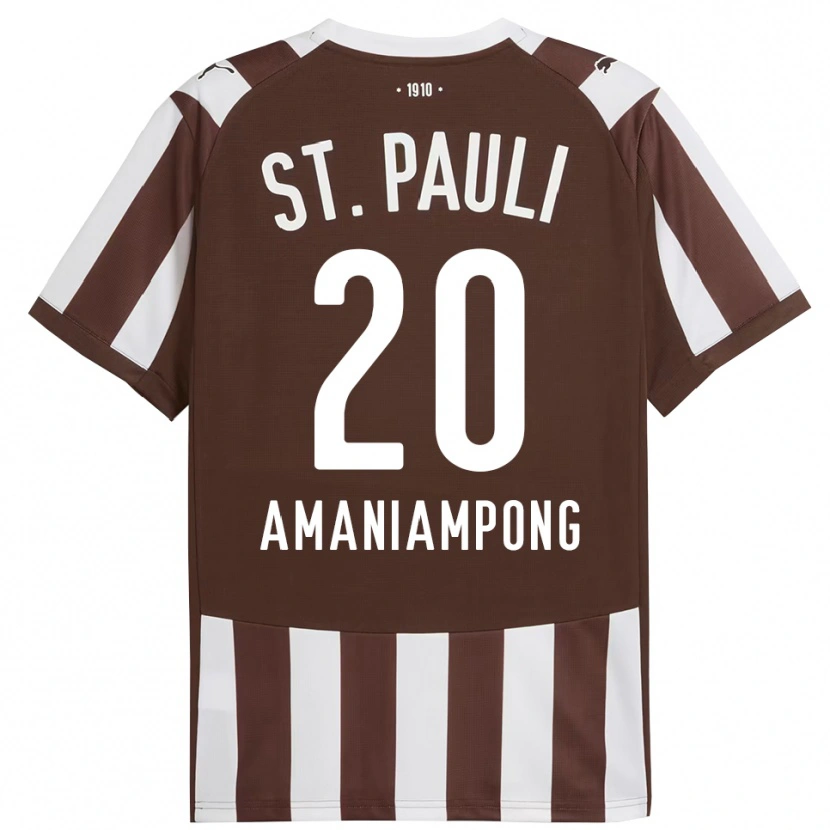 Danxen Mujer Camiseta Marces Amaniampong #20 Café Blanco 1ª Equipación 2025/26 La Camisa