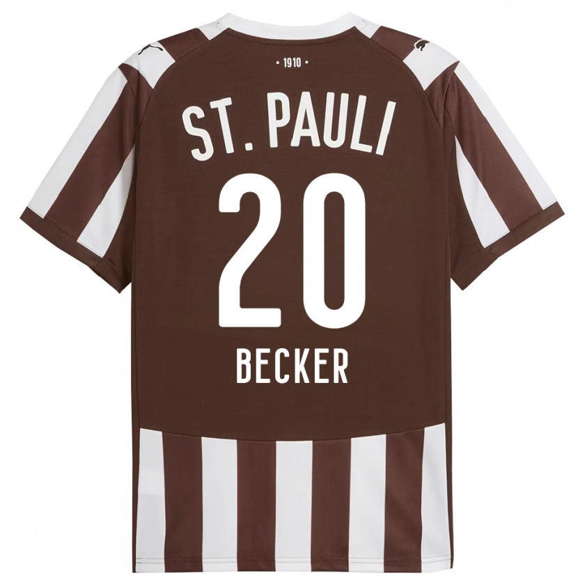 Danxen Mujer Camiseta Jesper Becker #20 Café Blanco 1ª Equipación 2025/26 La Camisa