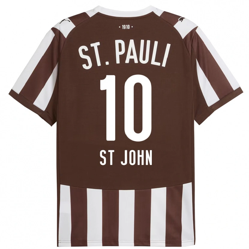 Danxen Mujer Camiseta Rawley St. John #10 Café Blanco 1ª Equipación 2025/26 La Camisa