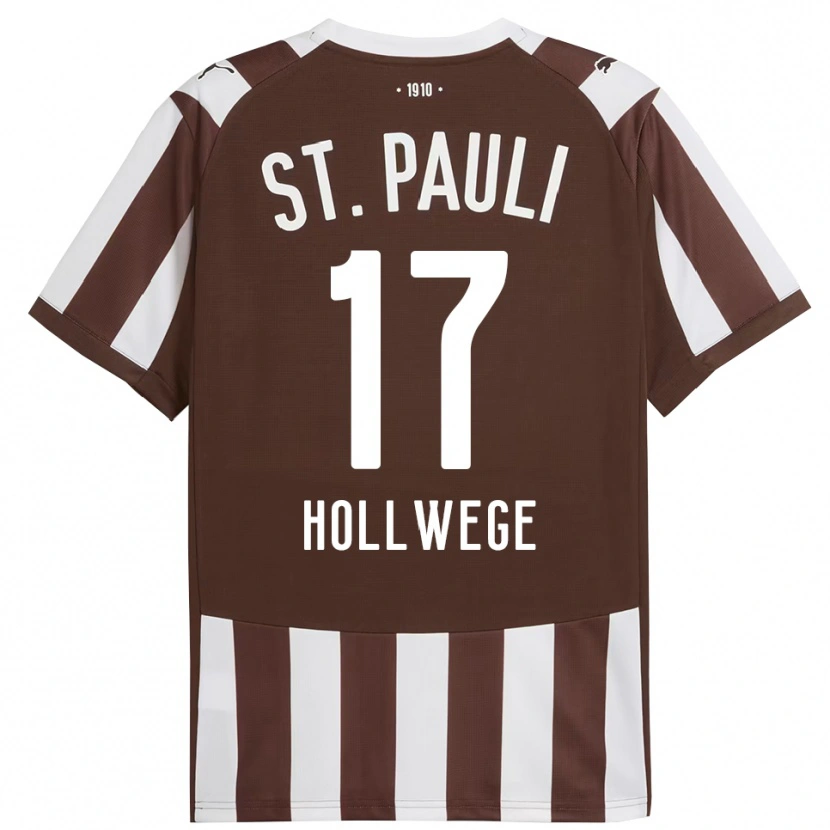 Danxen Mujer Camiseta Jonah Hollwege #17 Café Blanco 1ª Equipación 2025/26 La Camisa