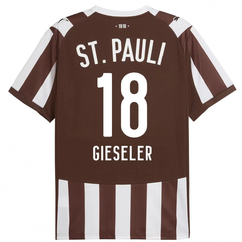 Danxen Mujer Camiseta Madeline Gieseler #18 Café Blanco 1ª Equipación 2025/26 La Camisa