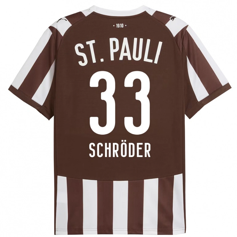 Danxen Mujer Camiseta Lennard Schröder #33 Café Blanco 1ª Equipación 2025/26 La Camisa