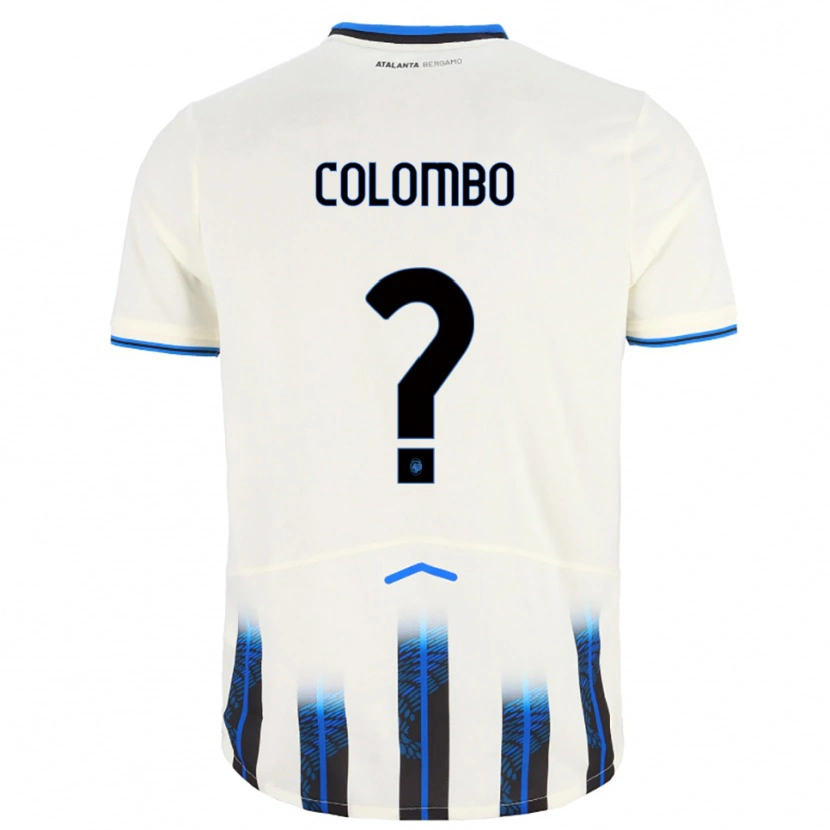 Danxen Mujer Camiseta William Colombo #0 Blanco Azul 2ª Equipación 2025/26 La Camisa