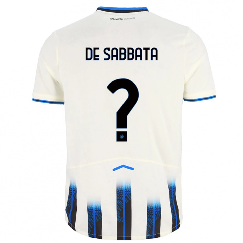 Danxen Mujer Camiseta Nicola De Sabbata #0 Blanco Azul 2ª Equipación 2025/26 La Camisa