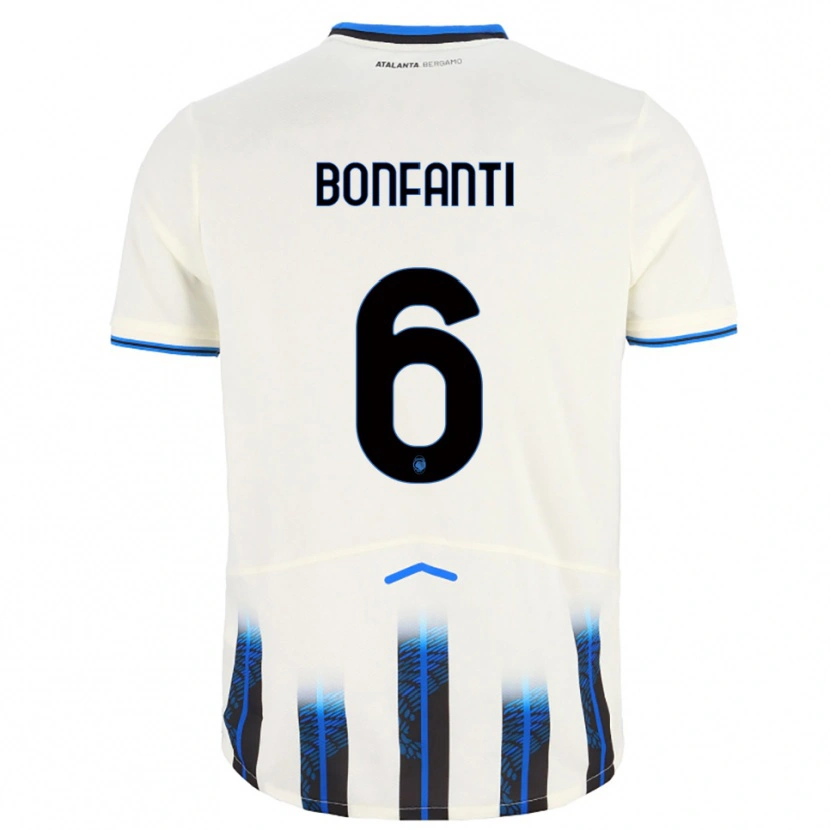Danxen Mujer Camiseta Giovanni Bonfanti #6 Blanco Azul 2ª Equipación 2025/26 La Camisa