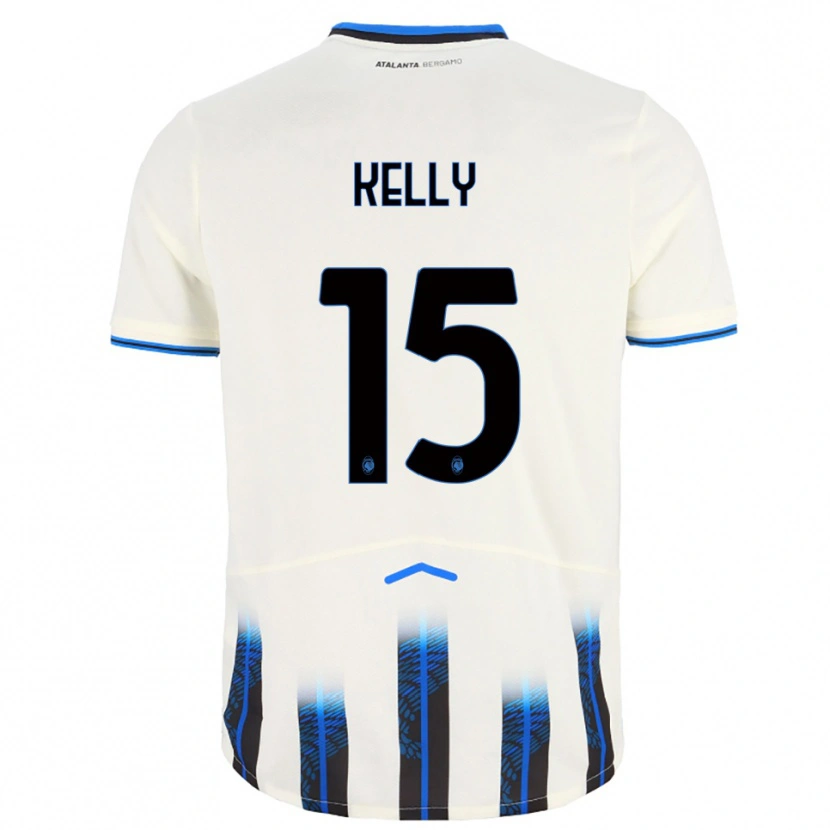 Danxen Mujer Camiseta Maegan Kelly #15 Blanco Azul 2ª Equipación 2025/26 La Camisa