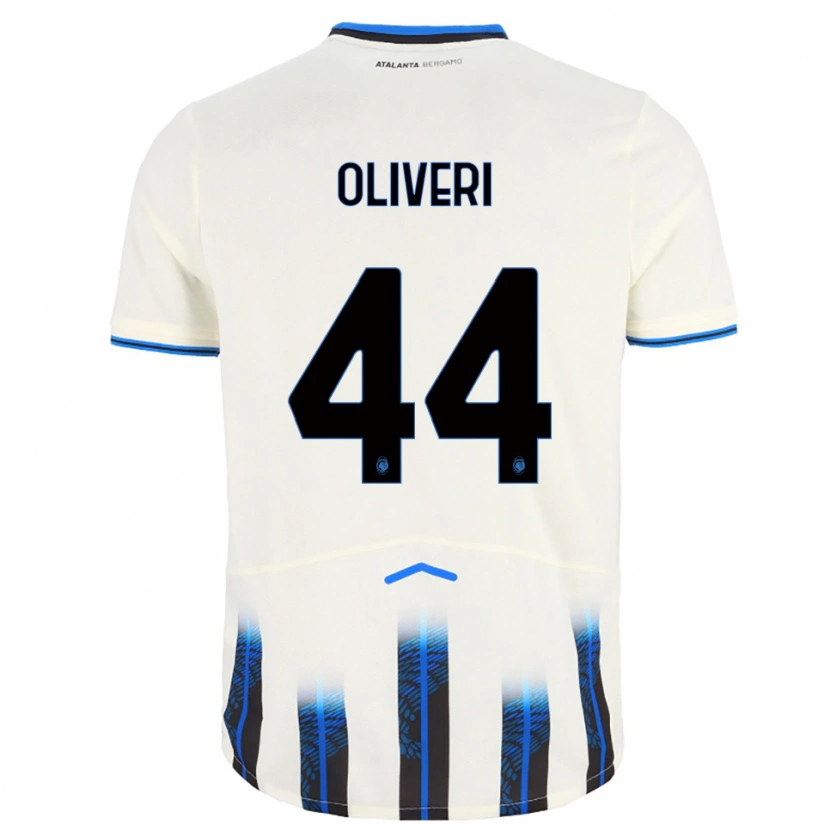 Danxen Mujer Camiseta Andrea Oliveri #44 Blanco Azul 2ª Equipación 2025/26 La Camisa
