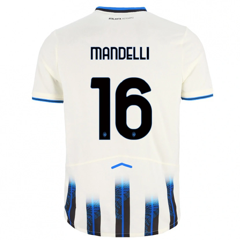 Danxen Mujer Camiseta Giulia Mandelli #16 Blanco Azul 2ª Equipación 2025/26 La Camisa