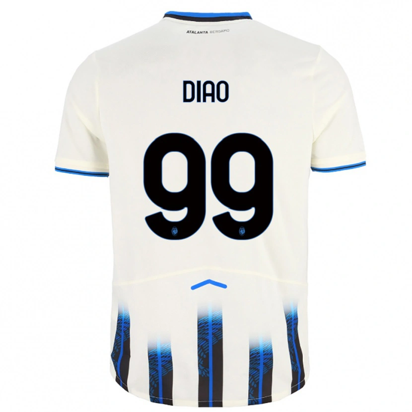 Danxen Mujer Camiseta Siren Diao #99 Blanco Azul 2ª Equipación 2025/26 La Camisa