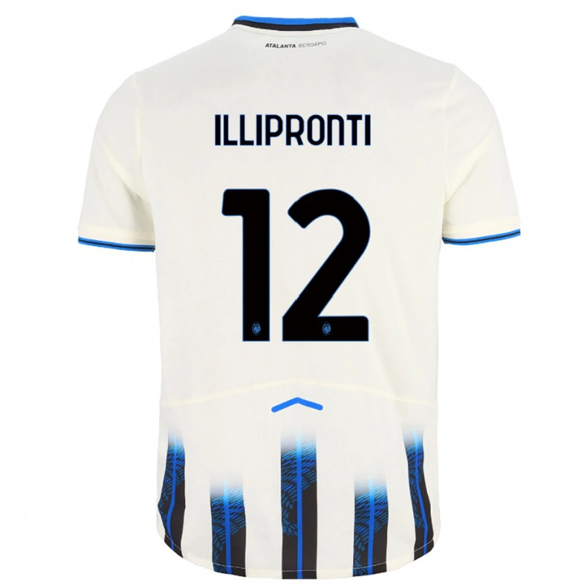 Danxen Mujer Camiseta Filippo Illipronti #12 Blanco Azul 2ª Equipación 2025/26 La Camisa