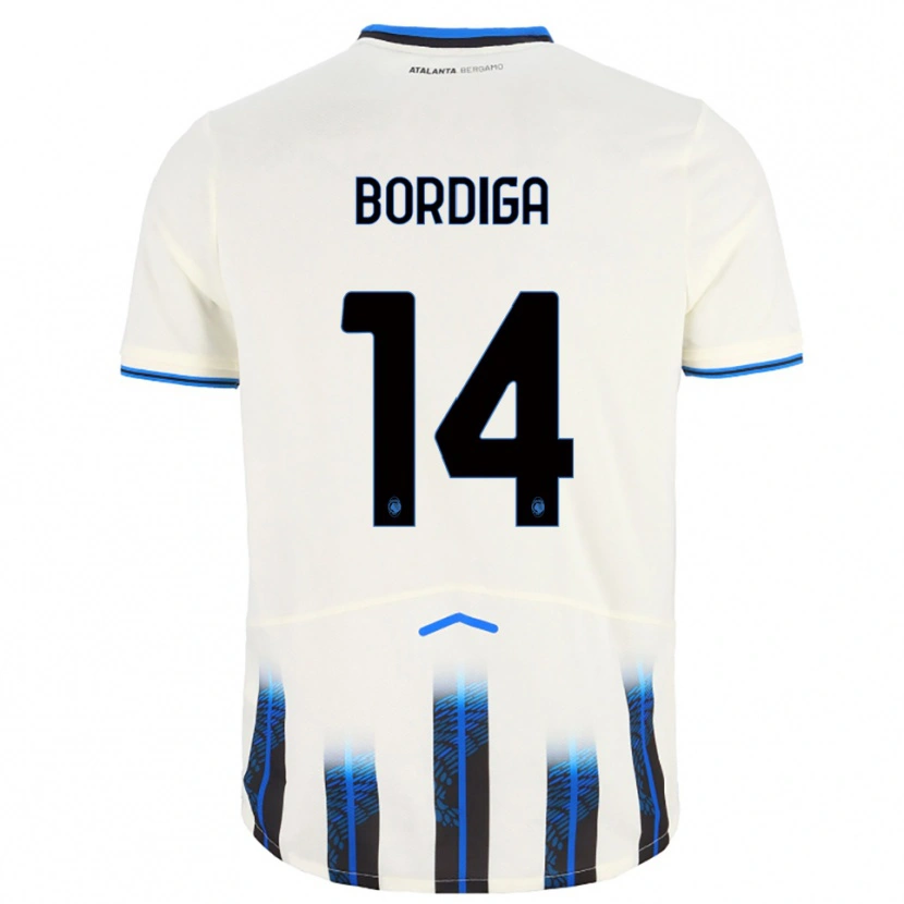 Danxen Mujer Camiseta Michele Bordiga #14 Blanco Azul 2ª Equipación 2025/26 La Camisa