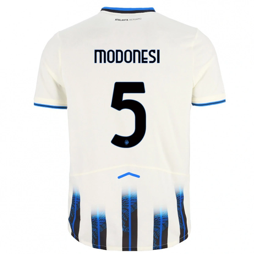 Danxen Mujer Camiseta Giorgio Modonesi #5 Blanco Azul 2ª Equipación 2025/26 La Camisa