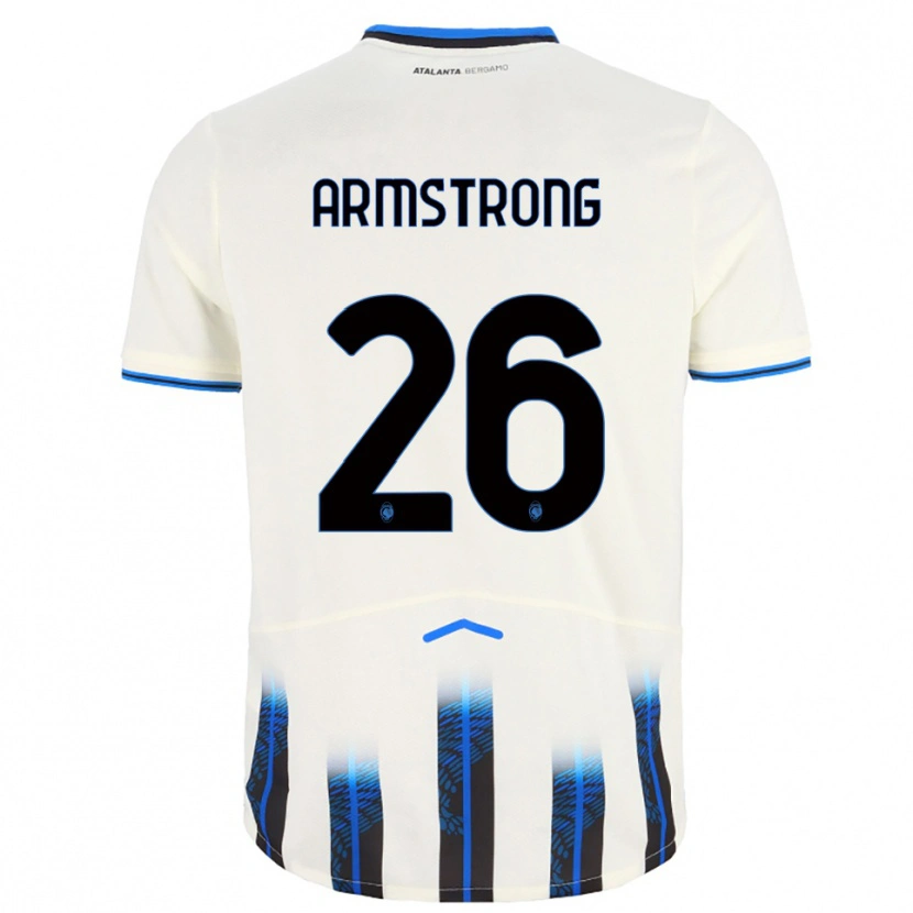 Danxen Mujer Camiseta Daniel Armstrong #26 Blanco Azul 2ª Equipación 2025/26 La Camisa
