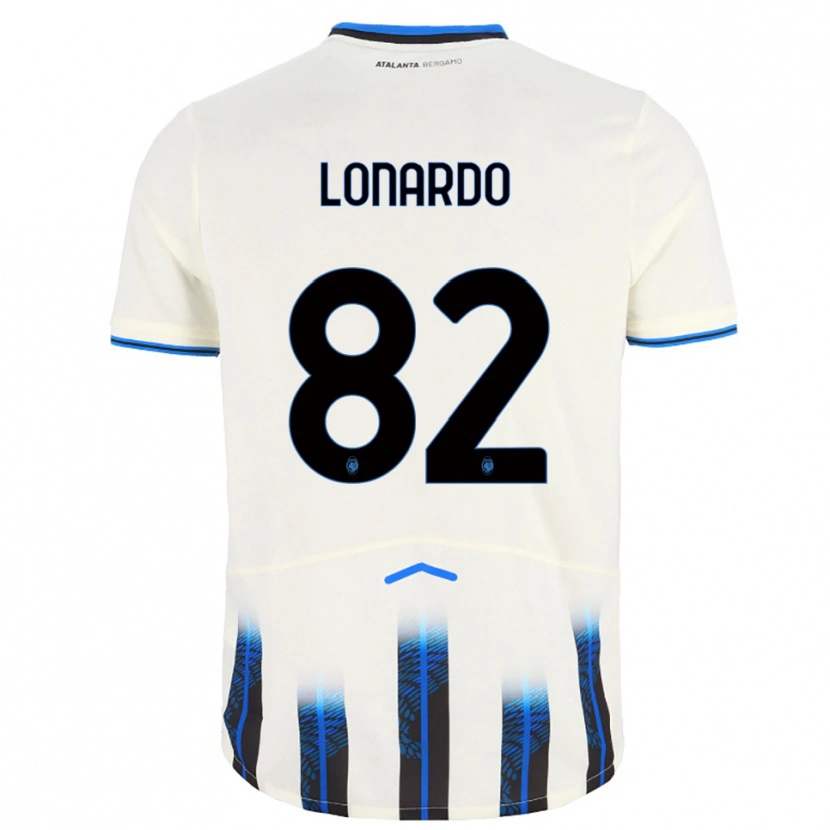 Danxen Mujer Camiseta Edoardo Lonardo #82 Blanco Azul 2ª Equipación 2025/26 La Camisa